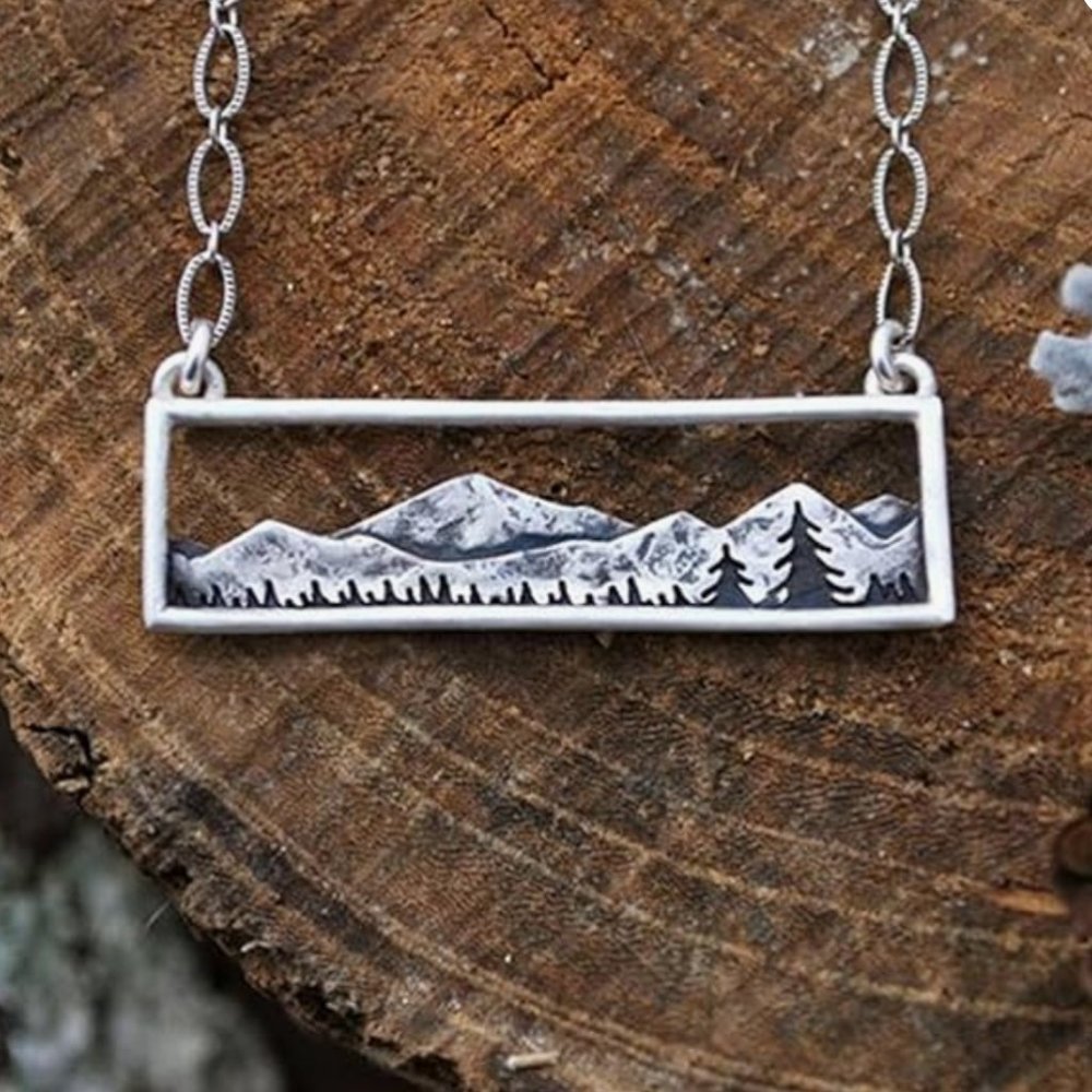 Sunlit Mountain Forest Necklace by Anthropologie